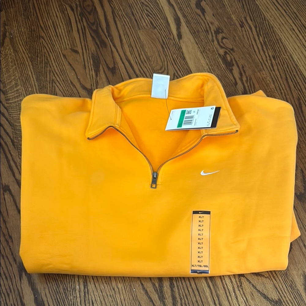 Nike Orange Quarter-Zip Sweatshirt
